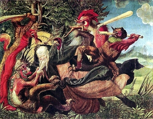 Никлаус Мануэль Дойч laquo;Демоны, терзающие святого Антония» (1520)