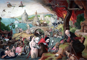 Питер Хьюс «Искушение святого Антония» (1547)