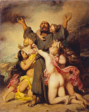 Поль Деларош «Искушение святого Антония» (17 век)