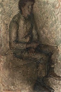 Павел Челищев. Портрет сидящего молодого человека (1927)