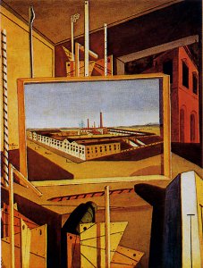 Джорджо де Кирико. Метафизический интерьер на заводе (1916)
