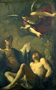 Джованни Франческо Барбьери «Святой Себастьян и ангел» (вторая половина 17 в.)