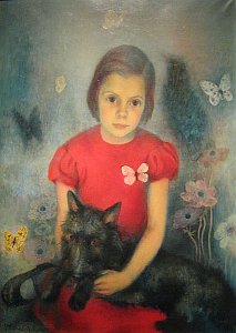 Павел Челищев. Девочка с бабочкой (1934)