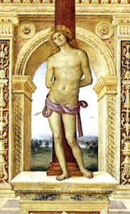 Пьетро Перуджино «Мученичество Св. Себастьяна» (1505)